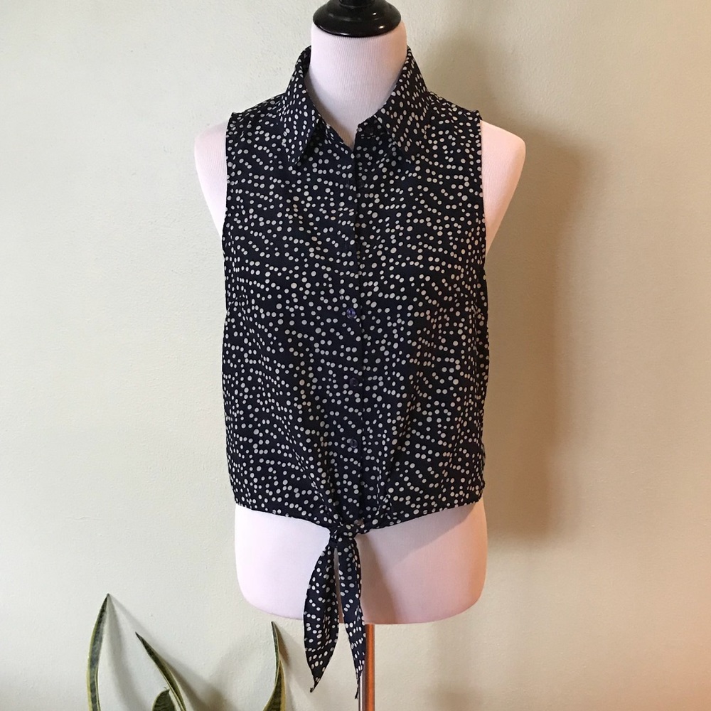 Urban Outfitters Polka Dot Tie Top